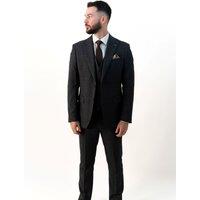 V2 Classic Men's Paolo Charcoal Three Piece Suit | Size: 40R