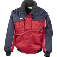 Result Men's Heavy Duty Zip-off Sleeves Pilot Jacket in Red | Size: XL