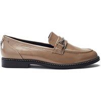 Moda In Pelle Women's 'Kinzey' Leather Loafers in Taupe | Size: 5