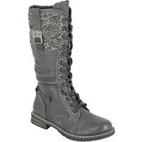 Cipriata Women's Gabriela Combat Boots in Black | Size: 3