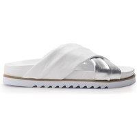 Moda In Pelle Women's 'Jessa' Leather Sandals in White | Size: 7