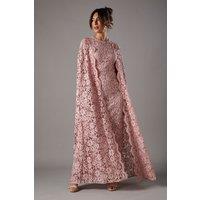 Coast Women's Lace Cape Gown in Blush | Size: 10