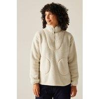Regatta Women's Frankie Borg Half Zip Insulating Fleece in Cream | Size: 18