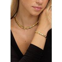 Jon Richard Women's 18K Gold Plated & Crystal Flat Chain Necklace
