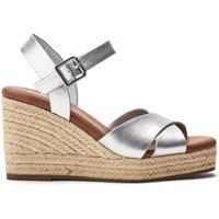 Moda In Pelle Women's 'Jasminium' Leather Wedges in Silver | Size: 7