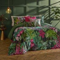 Paoletti Veadeiros Exotic Floral Duvet Cover Set in Pink | Size: Double