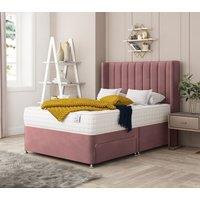 Bed Choices Regent Upholstered Divan Bed With 2 drawers, Mattress & Headboard in Pink | Size: Single