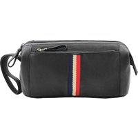 House of Leather Real Leather Toiletry Wash Bag Travel Wrist Pouch HOL951 Navy in Black | Size: Small