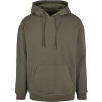 Build Your Brand Men's Basic Oversized Hoodie in Olive | Size: XS