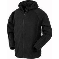 Result Men's Hooded Fleece Jacket in Black | Size: Large