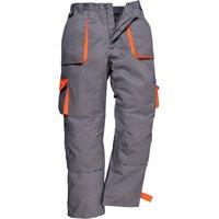Portwest Men's Contrast Workwear Trousers (TX11) Pants in Grey | Size: Large