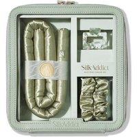 Silk Addict Women's 100% Mulberry Silk Heatless Curlers Set - Olive Green
