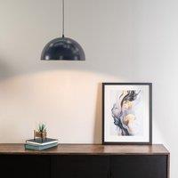 ValueLights Stassi Mushroom Dome Metal Drop Hanging Pendant Ceiling Light with LED Bulb in Navy