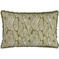 HOEM Frond Abstract Cushion in Olive | Size: 40 cm x 60 cm