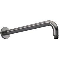 Balterley Round Wall Mount Shower Arm - 345mm - Brushed Pewter in Silver