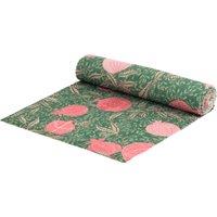 Paoletti Pomegranate Washable Abstract Large Table Runner in Green