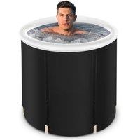 Gr8 Home Ice Bath Tub Spa for Cold Water Therapy Recovery Plunge Pool With Lid in Black