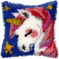 Orchidea L/HK CUSHION UNICORN - Latch Hook Kit: Cushion: Small: Unicorn