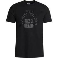 Diesel Men's Property Of Denim Division Logo Black T-Shirt | Size: Small