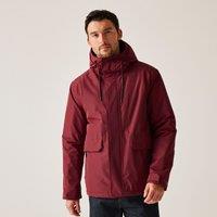 Regatta Men's Sterlings Hooded Waterproof Breathable Insulated Jacket in Maroon | Size: XL