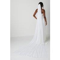 Coast Women's Premium Plain Soft Tulle Cathedral Length Veil in Ivory