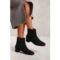 'Odetta' Low Block Heel Ankle Boot With Side Zip