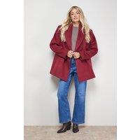 Oasis Women's Relaxed Blazer Coat in Berry | Size: 18