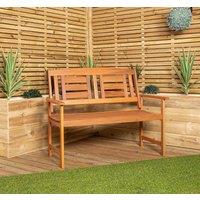 Samuel Alexander Hawkshead 2 Seater Outdoor Wooden Garden Patio Bench in Brown