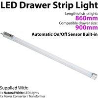 Loops 900mm LED Drawer Strip Light AUTO ON/OFF PIR SENSOR Kitchen Cupboard Door Unit