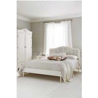 Time4sleep Liberty Rattan Wooden - Bed Frame in White | Size: King