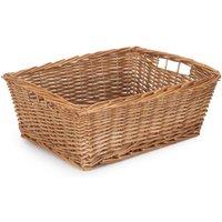 Red Hamper Large Deep Rectangular Storage Tray in Brown
