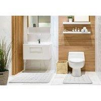 New Edge Blinds Shades Collection 2 Piece Bath Set in White | Size: 45 cm width x 75 cm drop