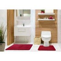New Edge Blinds Shades Collection 2 Piece Bath Set in Red | Size: 45 cm width x 75 cm drop