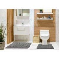 New Edge Blinds Shades Collection 2 Piece Bath Set in Grey | Size: 45 cm width x 75 cm drop