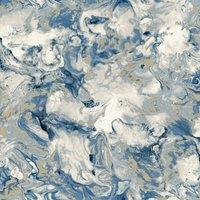 Muriva Elixir Marble Wallpaper in Blue