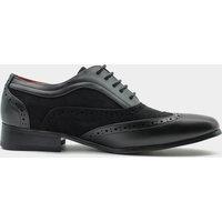 XPOSED Men's Vintage 1920s Gatsby Lace-Up Brogues in Black | Size: 8
