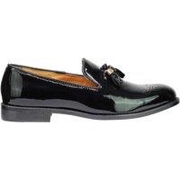 XPOSED Men's Elegant Real Leather Patent Tassel Loafers in Black | Size: 9