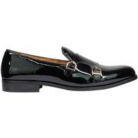 XPOSED Men's Stylish Real Leather Shiny Loafers - Slip On Design in Black | Size: 9