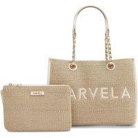 Carvela Women's 'Sorrento Midi Raffia' Bag in Beige