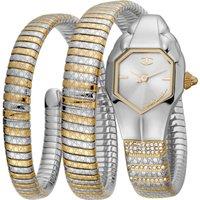 Just Cavalli Women's Just Glam EVO 1 silver Dial Stainless Steel Bracelet Watch in Gold