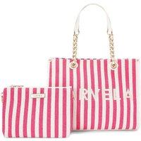 Carvela Women's 'Sorrento Midi Stripe' Canvas Bag in Fuchsia