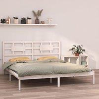 Berkfield Home Bed Frame White Solid Wood 180x200 cm Super King Size
