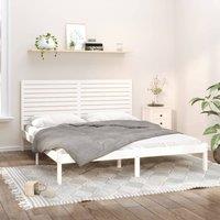 Bed Frame White Solid Wood 180x200 cm Super King Size