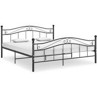 Berkfield Home Bed Frame Black Metal 200x200 cm