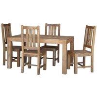 Jaipur Furniture Ltd Dining Table without Chairs - Mango Wood - L90 x W145 x H76 cm - Light Finish in Brown