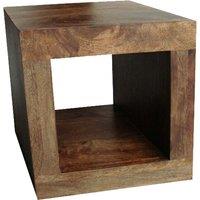 Jaipur Furniture Ltd 1 Hole Display Unit - Mango Wood - L35 x W44 x H44 cm - Dark Finish in Brown