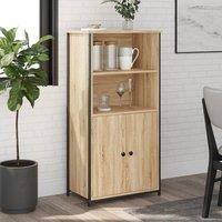 Berkfield Home Highboard Sonoma Oak 62x36x121.5 cm Engineered Wood in Brown