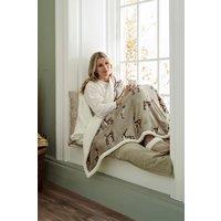 Deyongs Sterling Stag Mocha Heated Sherpa Throw - 140x180cm Soft Blanket - 10 Heat Settings | 1846 in Brown | Size: 140 cm x 180 cm