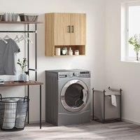 Berkfield Home Wall Cabinet Sonoma Oak 60x31x70 cm Engineered Wood in Brown | Size: 60 x 31 x 70 cm