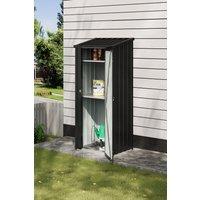2.6X1.8FT Storage Cabinet Metal Garden Shed with Lockable Door,Dark Grey